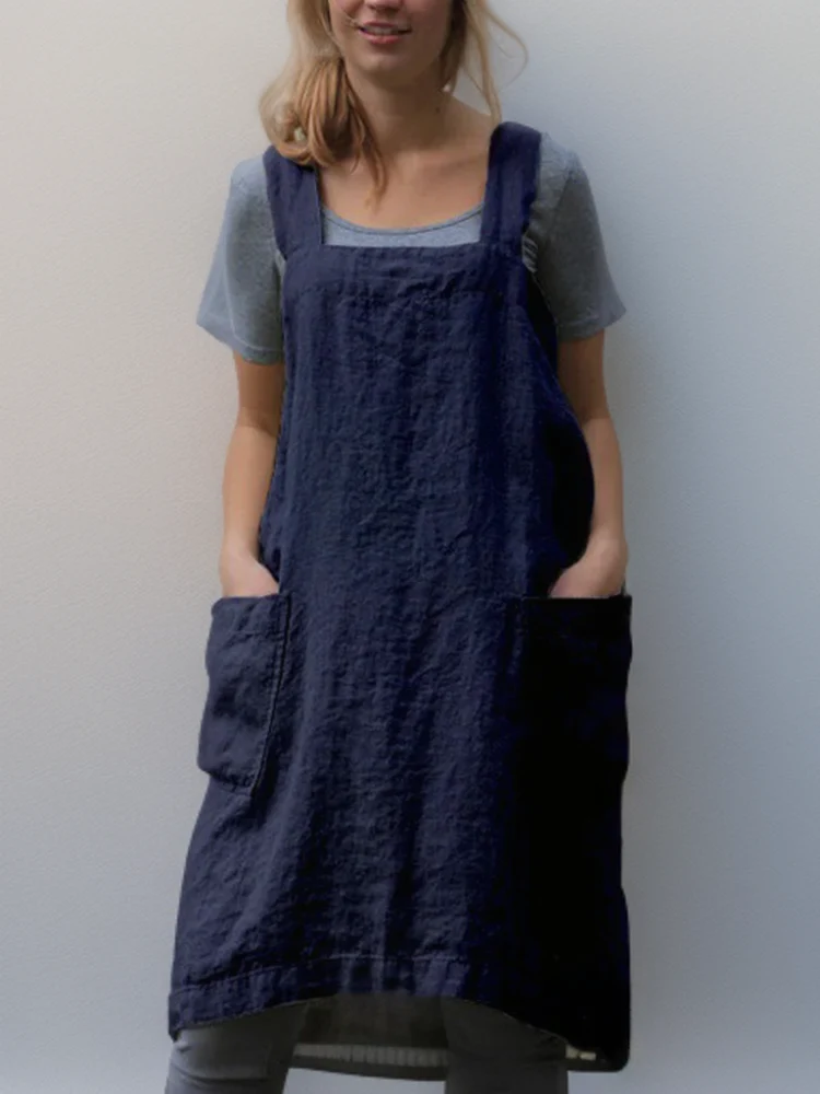 Damen Kleid | Schürzenform mit durchgehendem Taschenbereich - Image 6