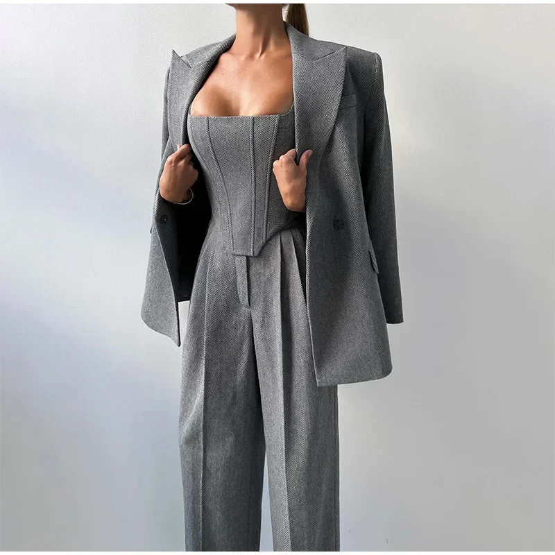 Damen Set | Blazer, Hose und Corset-Top im dreiteiligen Aufbau - Image 6