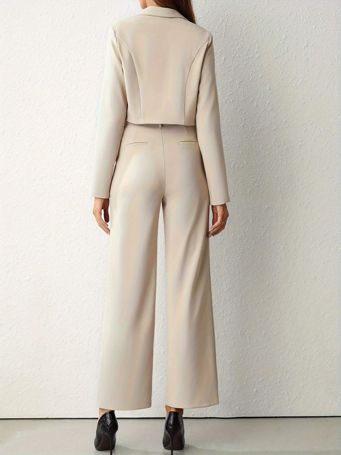 Damen Set | Zweiteilige Kombination mit Blazer und weiter Hose - Image 2