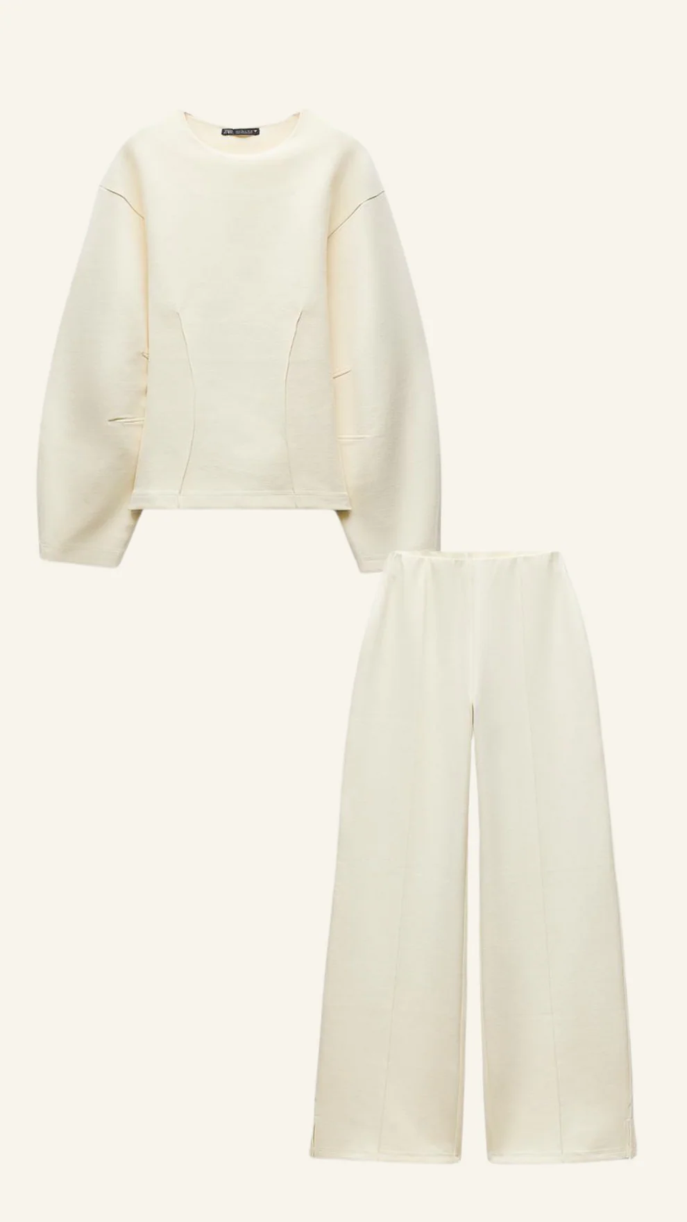 Damen Set | Oversized Top mit weitem Bein und klarer Form