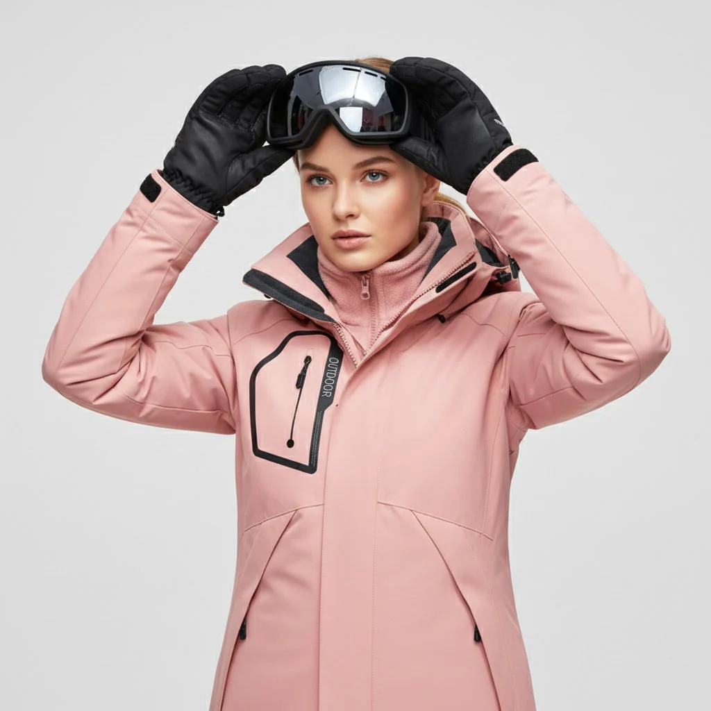 Damen Skiset | Kapuze Jacke Hose zweiteilig geschlossene Form - Image 3