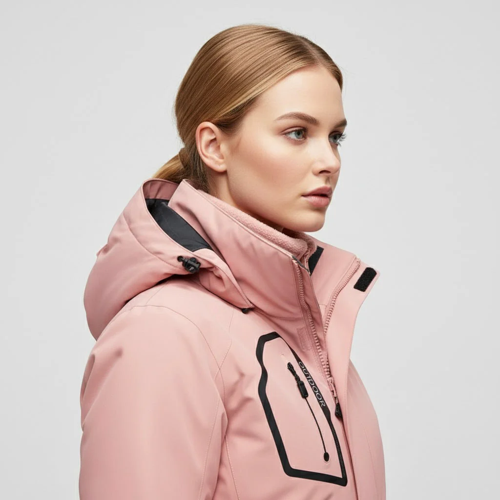 Damen Skiset | Kapuze Jacke Hose zweiteilig geschlossene Form - Image 4