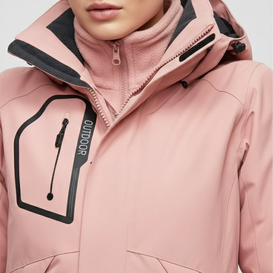Damen Skiset | Kapuze Jacke Hose zweiteilig geschlossene Form - Image 6
