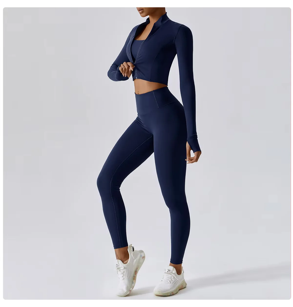 Damen Sportset | Dreiteilige Ausführung mit Weste, Oberteil und Hose - Image 3