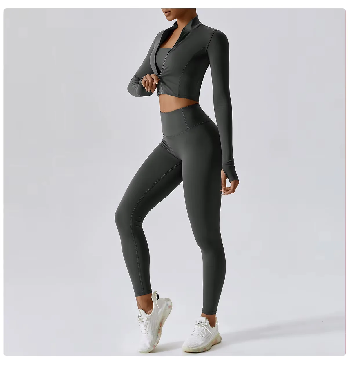 Damen Sportset | Dreiteilige Ausführung mit Weste, Oberteil und Hose - Image 8