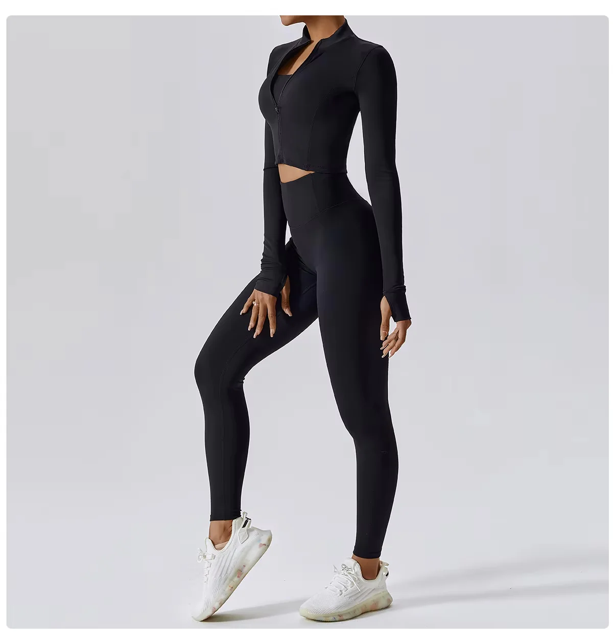 Damen Sportset | Dreiteilige Ausführung mit Weste, Oberteil und Hose - Image 9