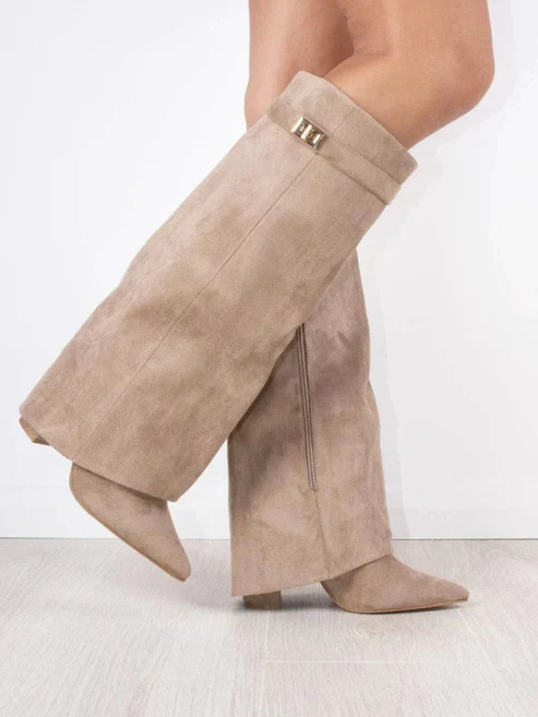 Damen-Stiefel mit Umschlagdetail | hohe Schaftausführung - Image 3