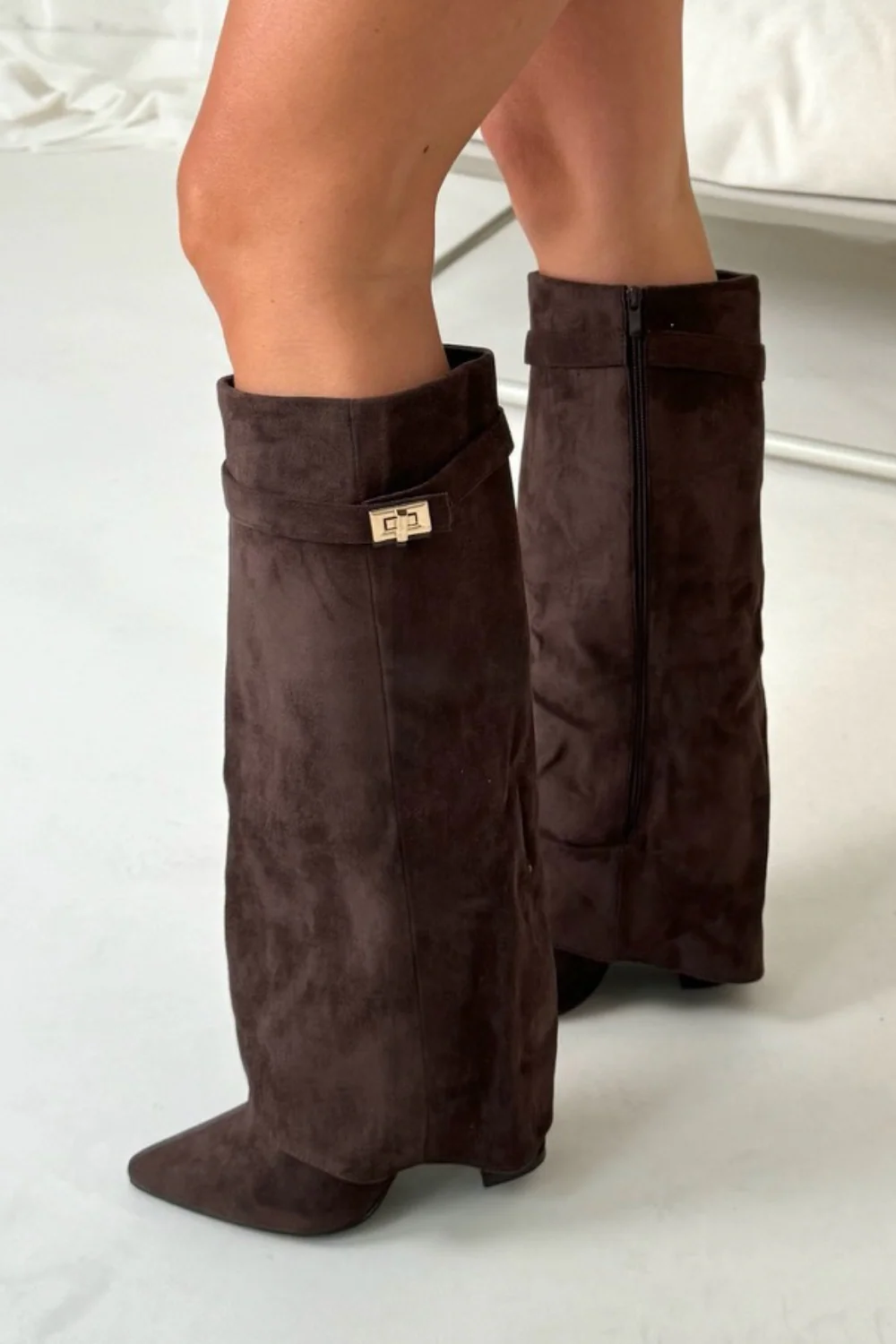 Damen-Stiefel mit Umschlagdetail | hohe Schaftausführung - Image 6