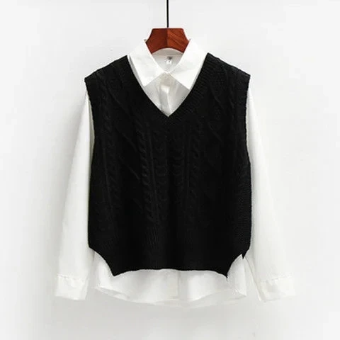 Damen Strickpullover | V-Ausschnitt mit strukturierter Oberfläche - Image 3