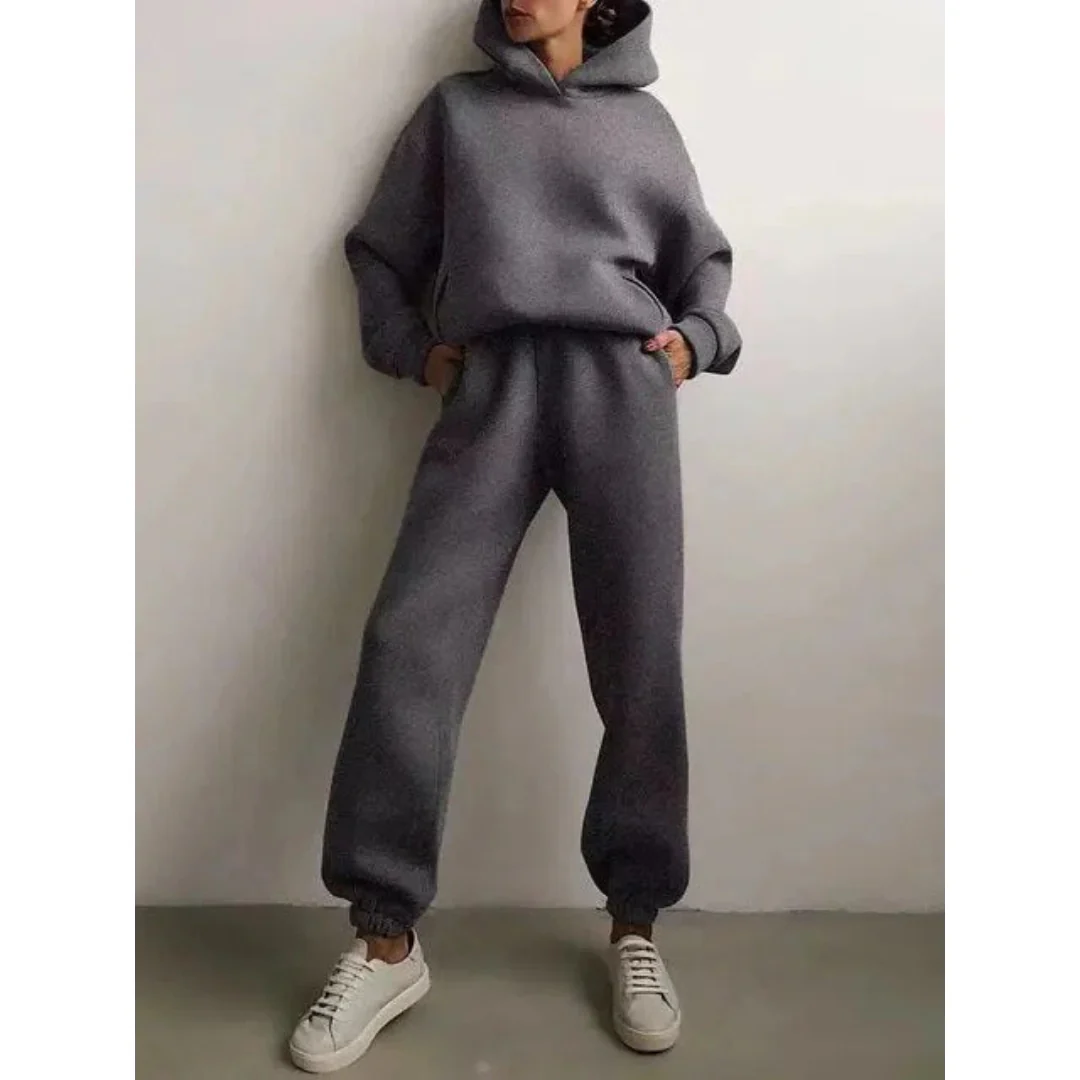 Damen Trainingsset | Zweiteiliges Oversize-Set Lässig - Image 8