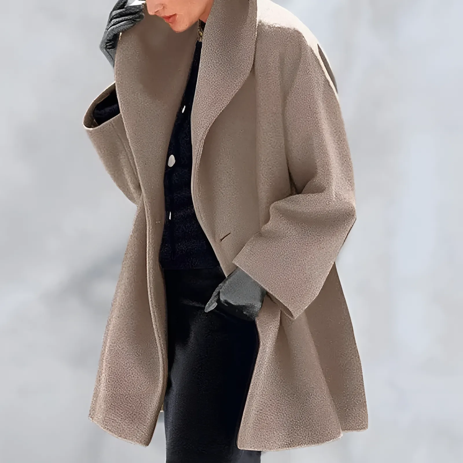 Damen-Wintermantel mit strukturdesign | Schnittdesign