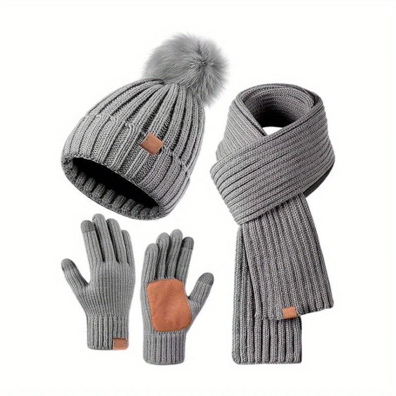 Damen Winterset | Mütze Schal Handschuhe Touchscreen Funktion - Image 6