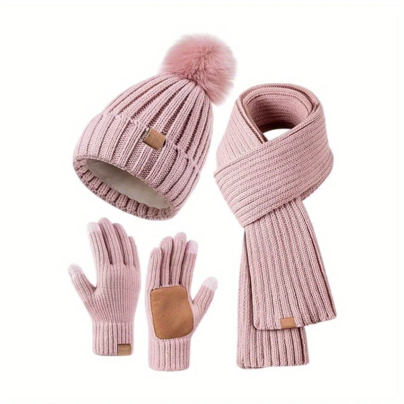 Damen Winterset | Mütze Schal Handschuhe Touchscreen Funktion - Image 7