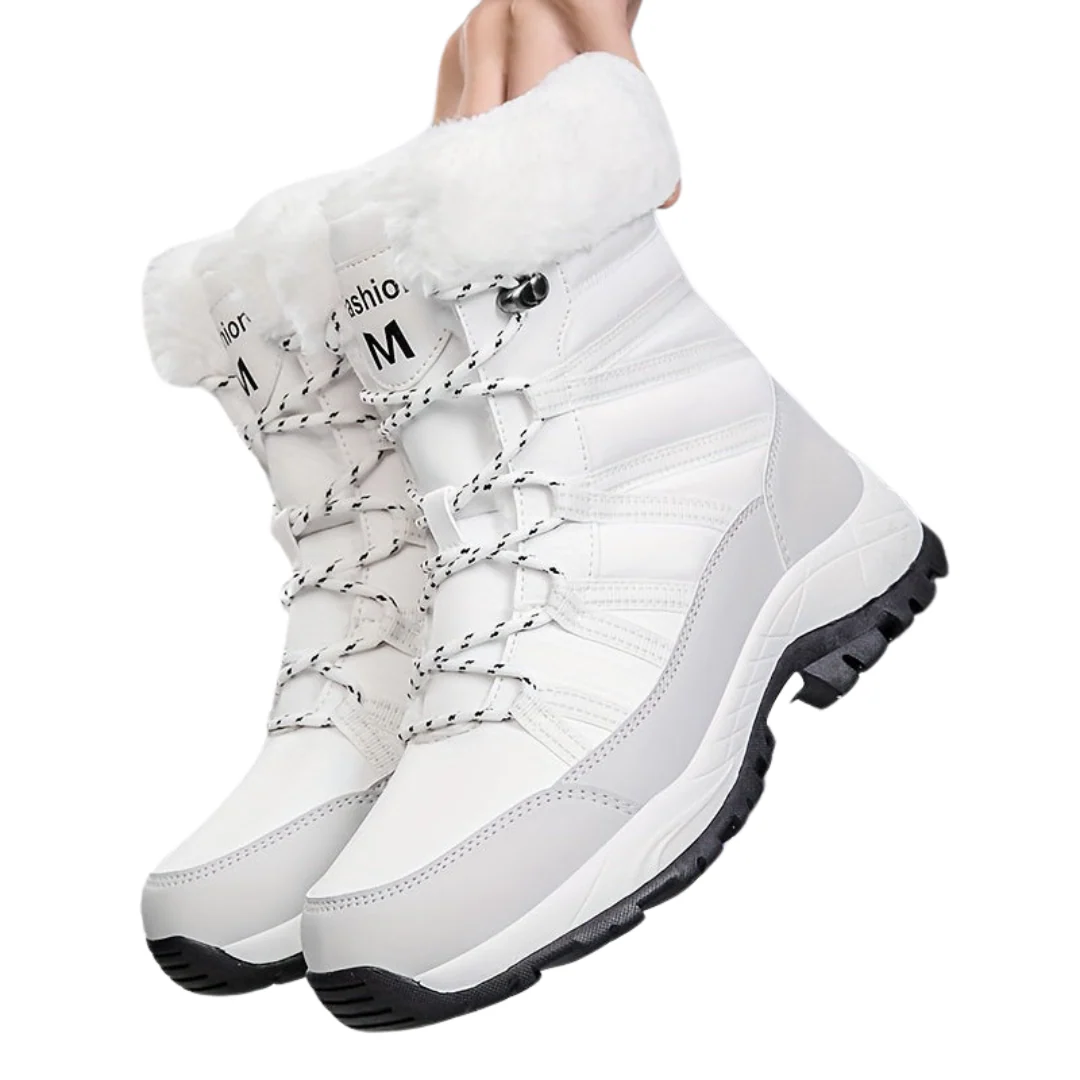 Damen Winterstiefel | Hoher Schaft geschlossene Form Profilsohle - Image 9