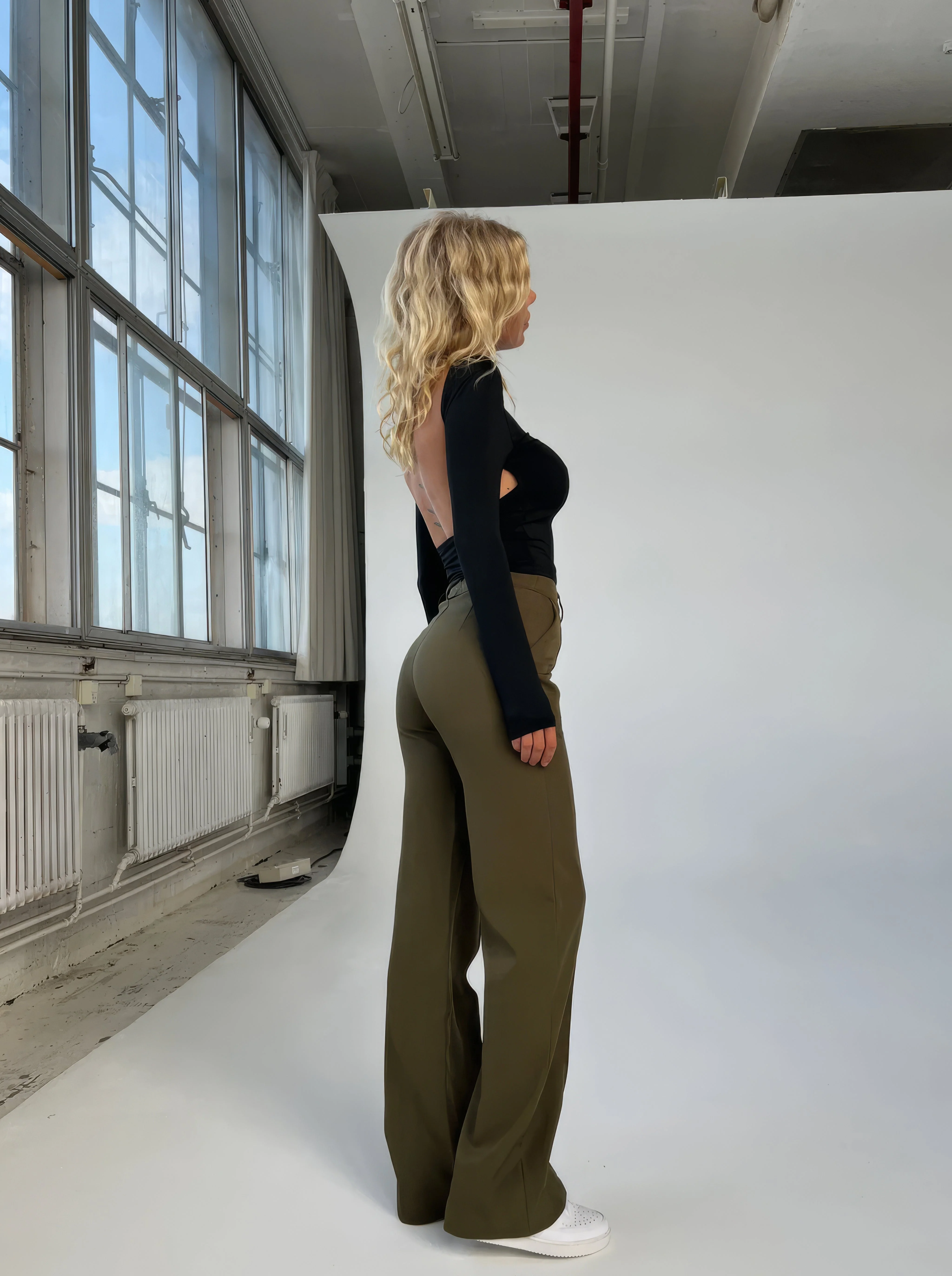 Damenhose | Hohe Taille mit geraden Beinen - Image 3