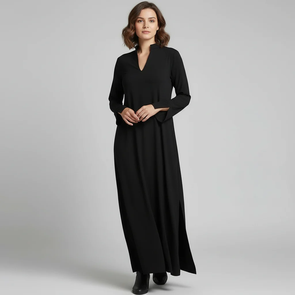 Damenkleid | Lange Ausführung mit gerader Linienführung