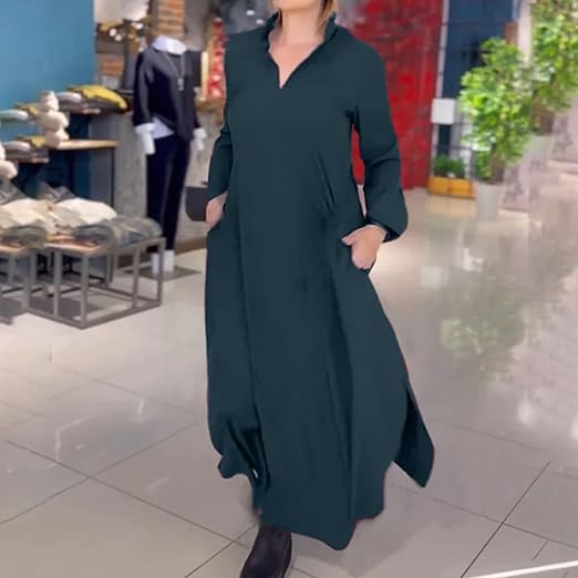 Damenkleid | Lange Ausführung mit gerader Linienführung - Image 12