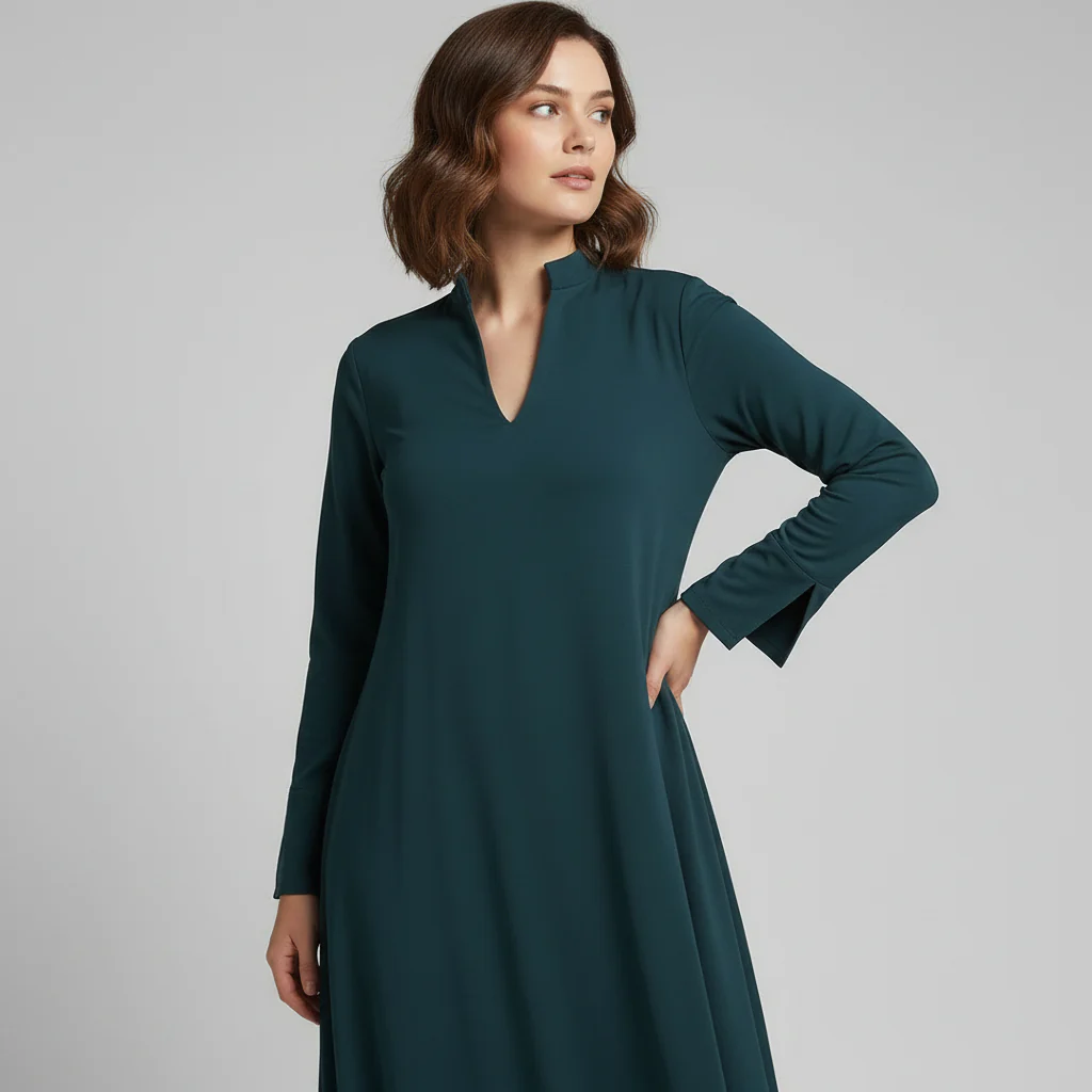 Damenkleid | Lange Ausführung mit gerader Linienführung - Image 4