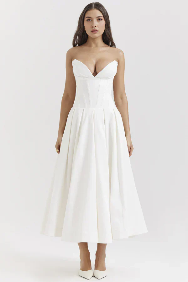 Damenkleid | Trägerlose Ausführung und mittlere Länge - Image 2