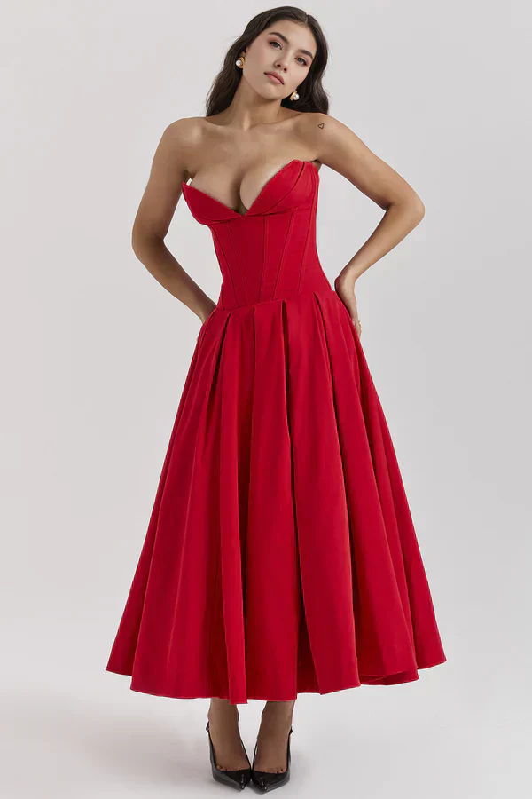Damenkleid | Trägerlose Ausführung und mittlere Länge - Image 8