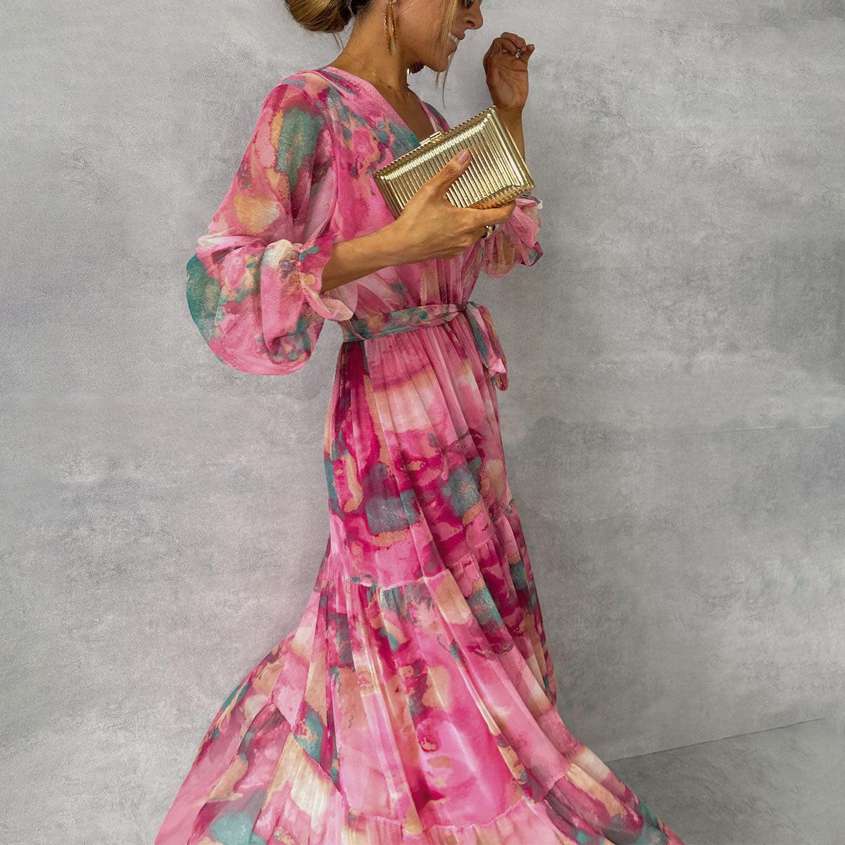 Damenkleid mit Wickelform | Maxilänge - Image 4