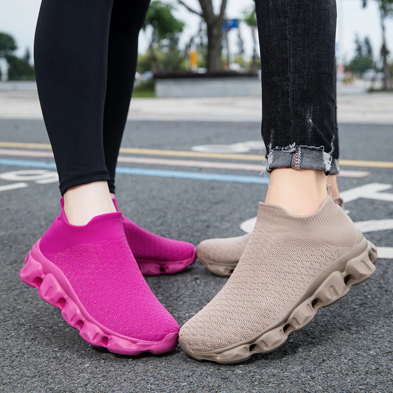 Freizeitschuhe Damen | Elastisches Strickoberteil mit Profilsohle - Image 4