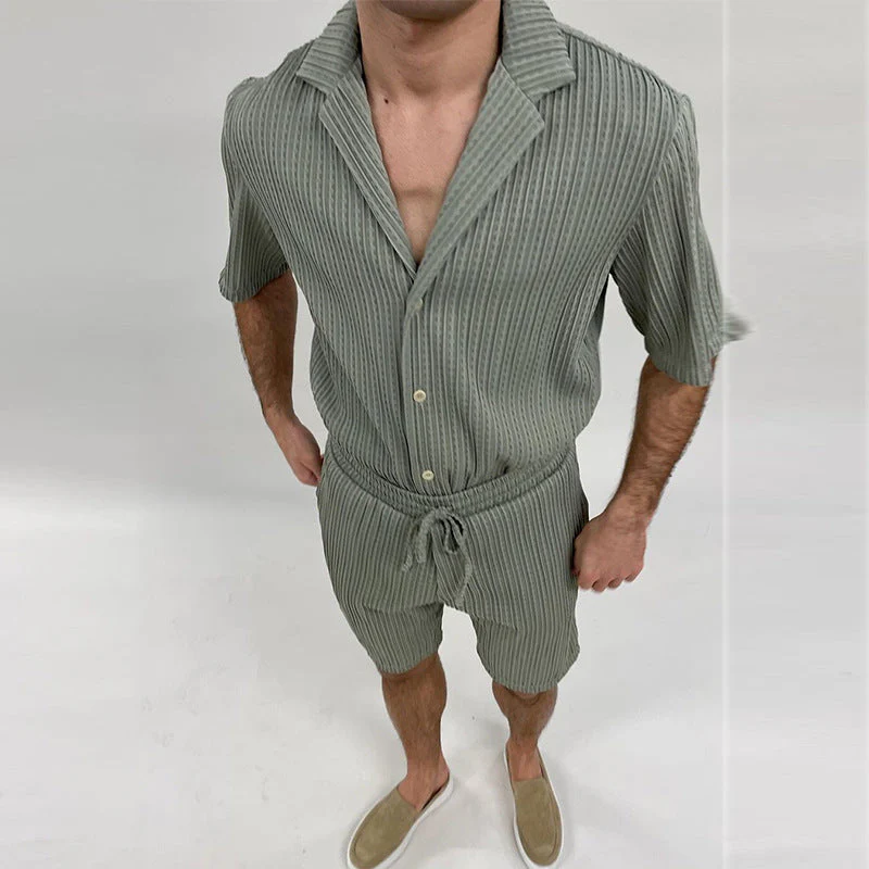 Freizeitset Herren | Zweiteilig mit Oberteil und Shorts - Image 2