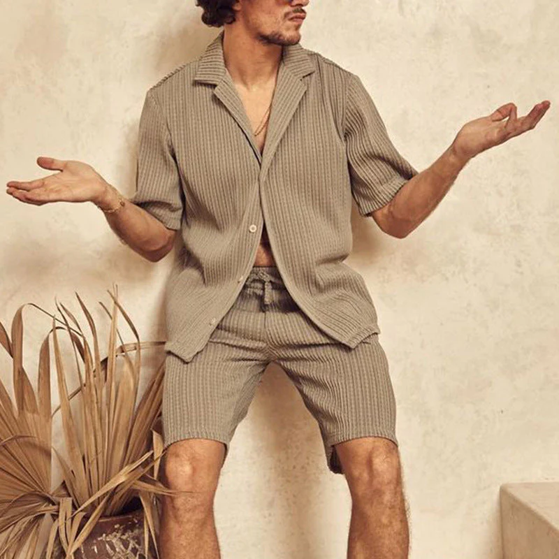 Freizeitset Herren | Zweiteilig mit Oberteil und Shorts - Image 3