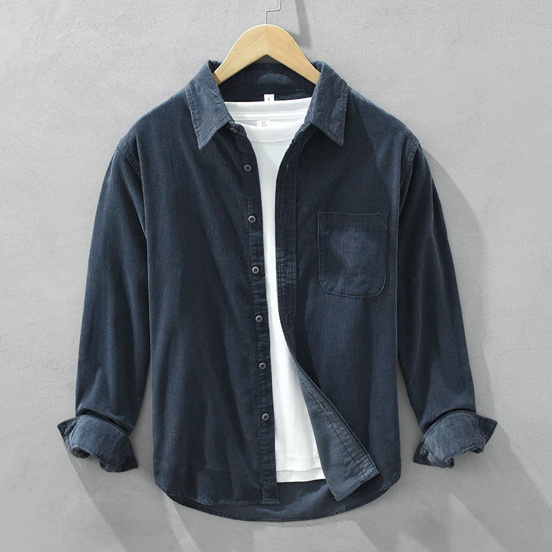 Hemd Herren | Retro Cord Struktur mit Knopfleiste - Image 6