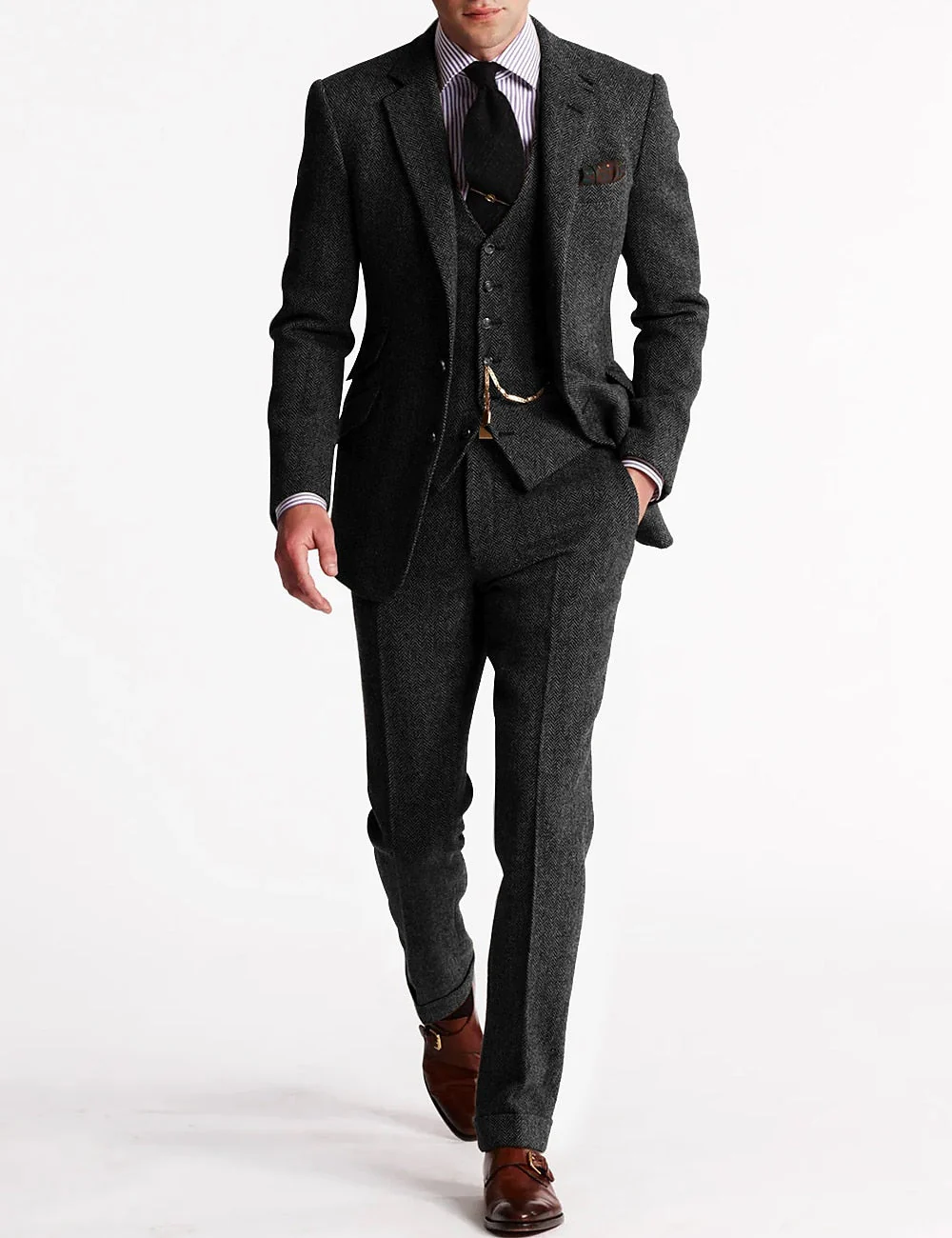 Herren-Anzug klassischer Stil | dreiteiliges Set - Image 6