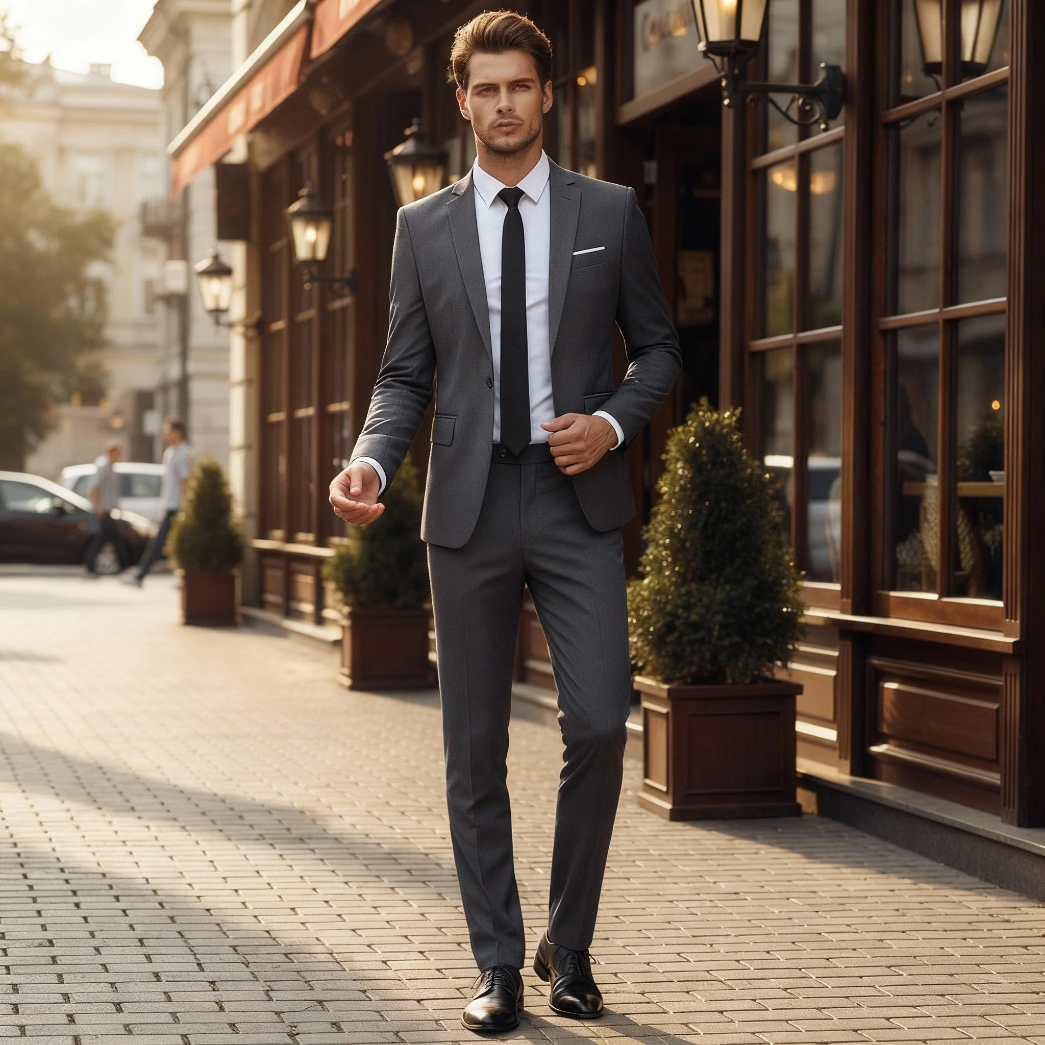 Herren Anzug | Zweiteilige Kombination mit Sakko und Bundhose - Image 4