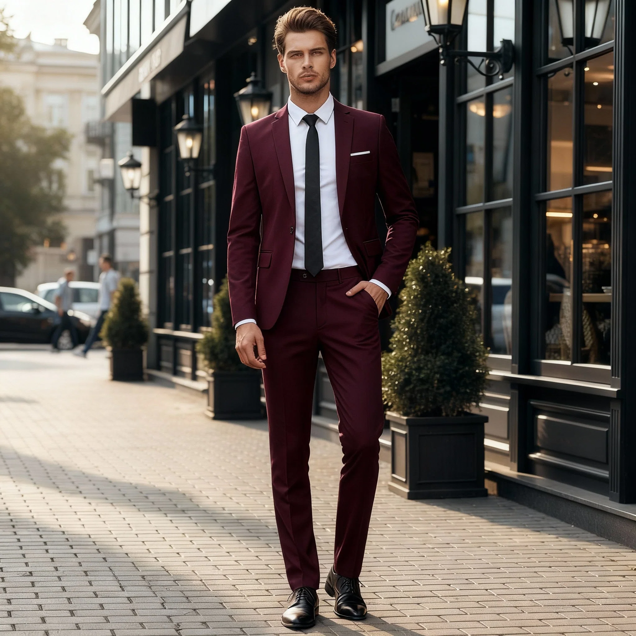 Herren Anzug | Zweiteilige Kombination mit Sakko und Bundhose - Image 6