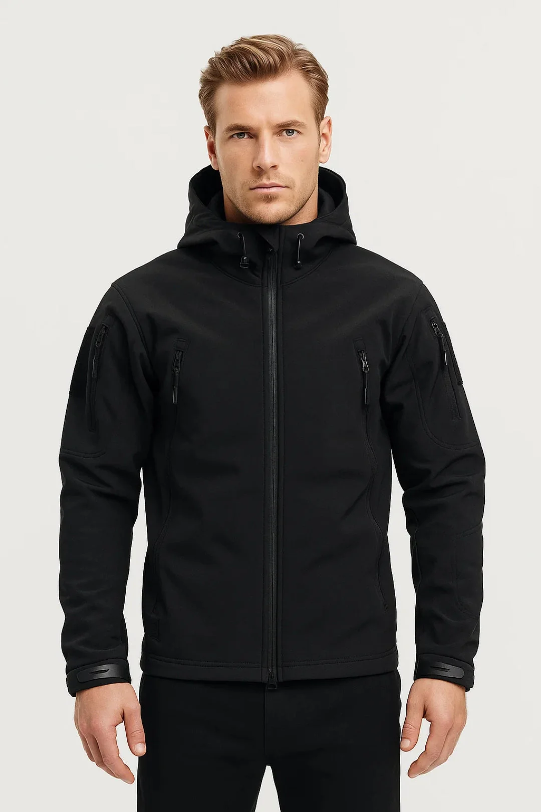Herren Jacke | mit Kapuze und durchgehendem Frontverschluss