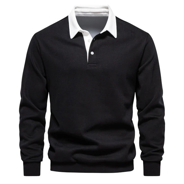 Herren Langarm Polo | gerader Aufbau mit klassischem Kragen - Image 2