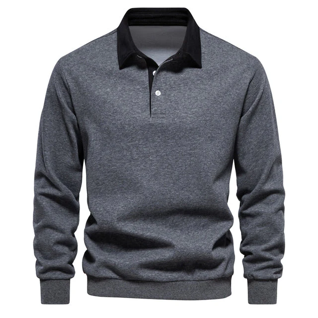 Herren Langarm Polo | gerader Aufbau mit klassischem Kragen - Image 3