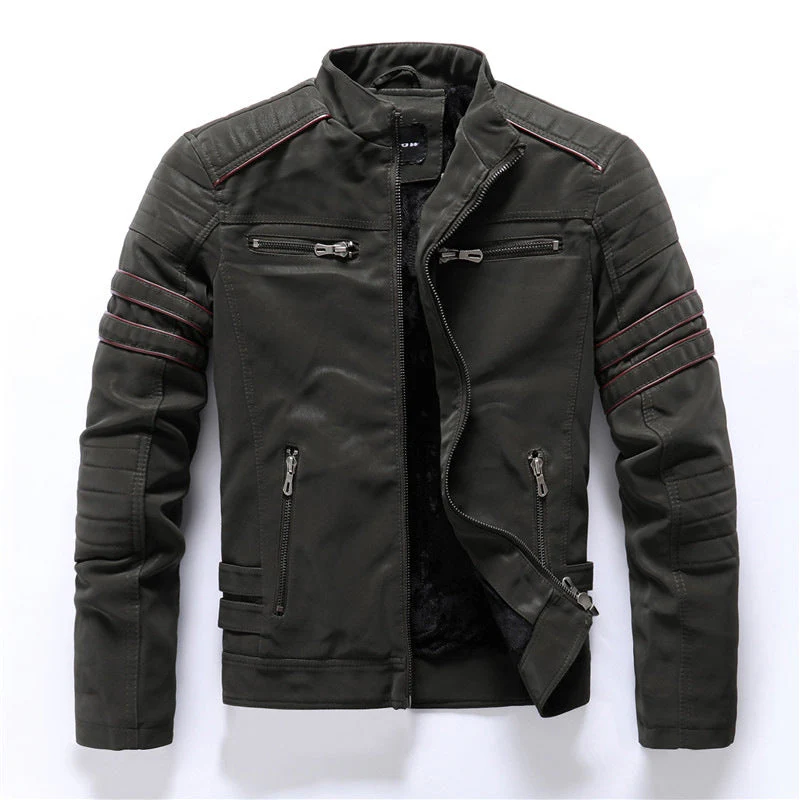 Herren-Motorradjacke mit cargoelementen | reißverschlussführung - Image 2