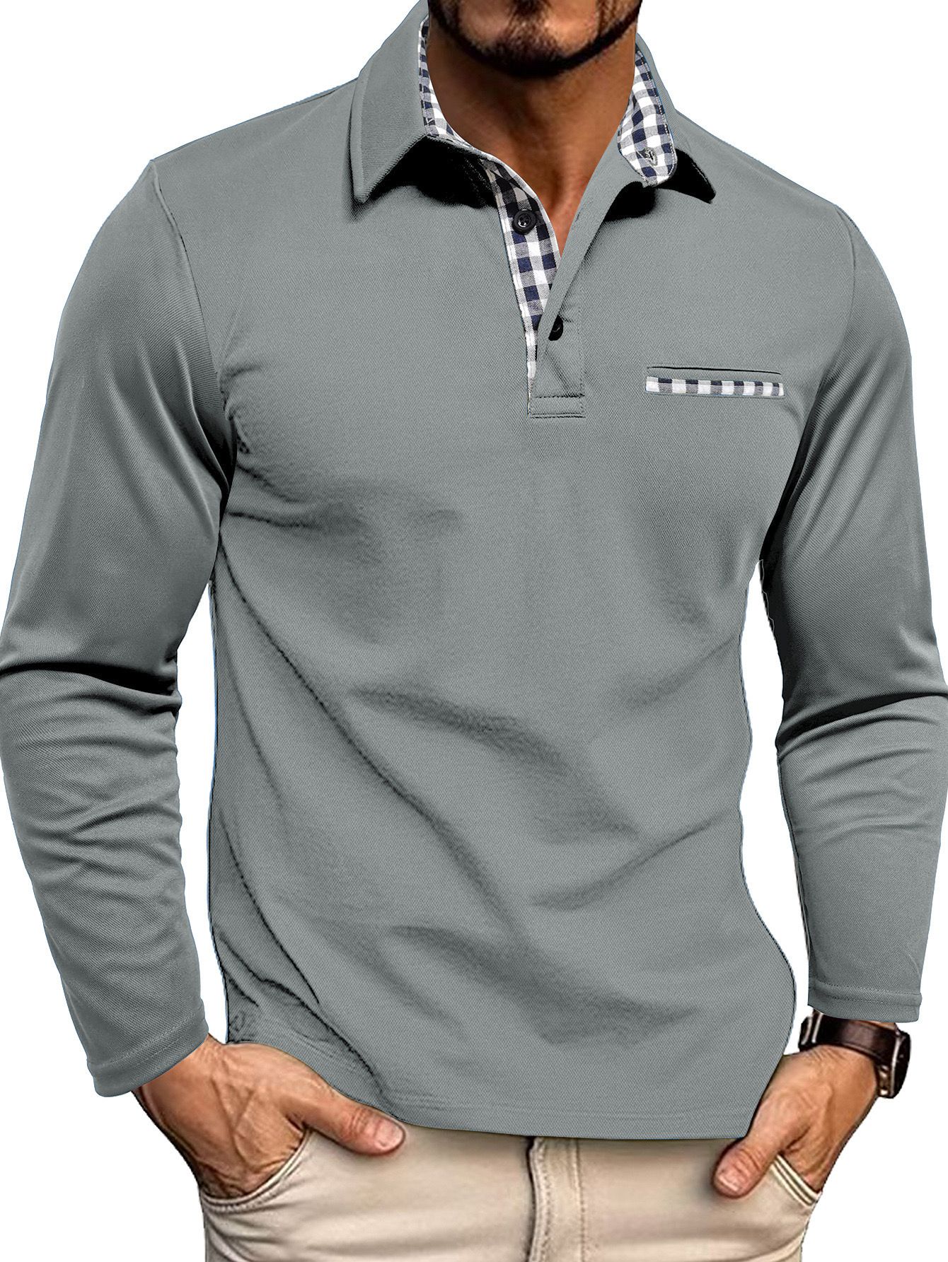 Herren-Poloshirt mit langarmdesign | Alltagstauglich - Image 10