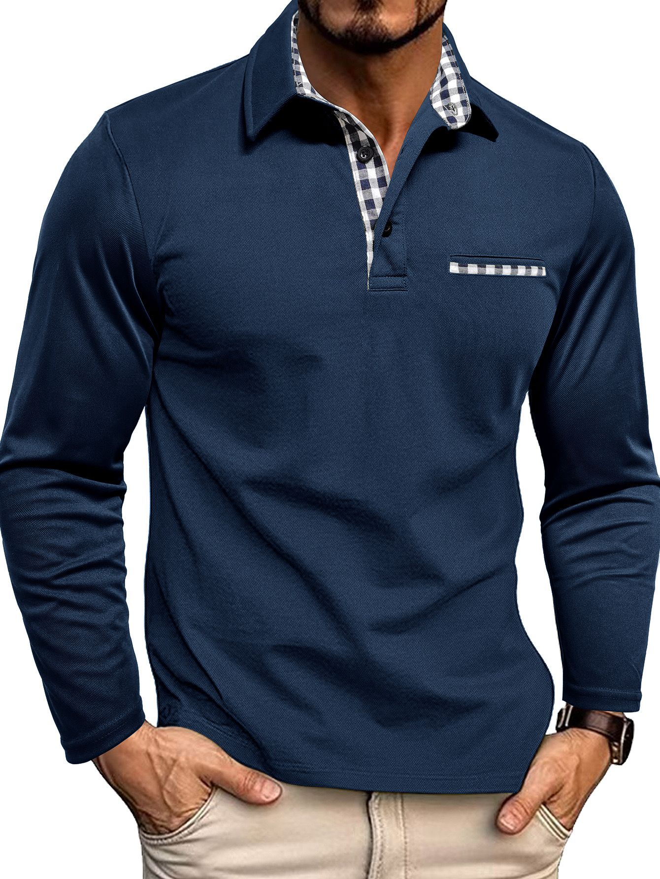 Herren-Poloshirt mit langarmdesign | Alltagstauglich - Image 7