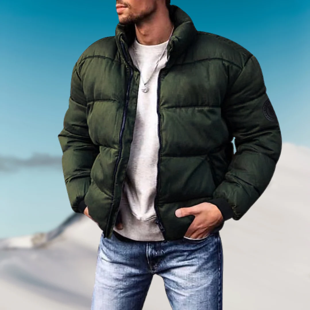 Herren-Pufferjacke mit glatter oberfläche | klare linienführung - Image 2