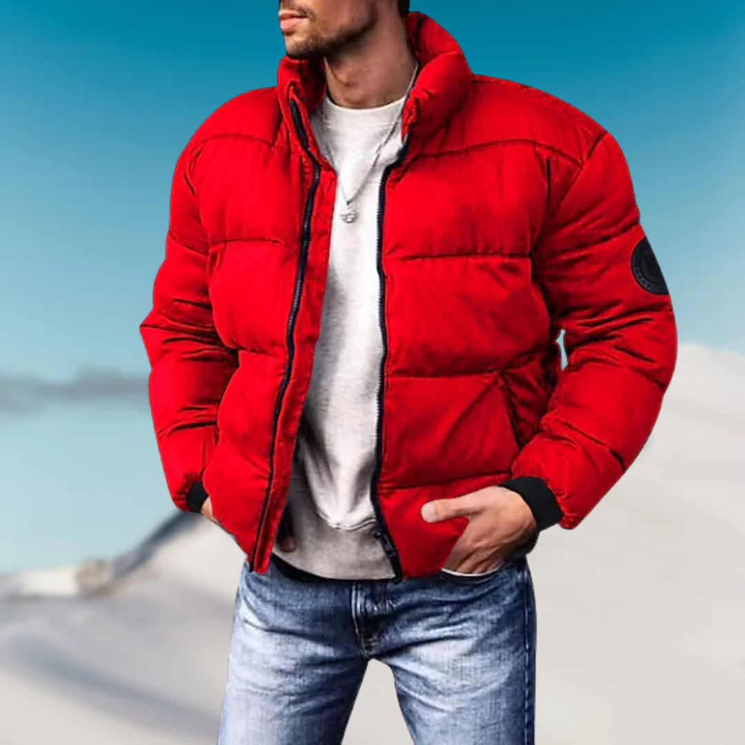 Herren-Pufferjacke mit glatter oberfläche | klare linienführung - Image 4