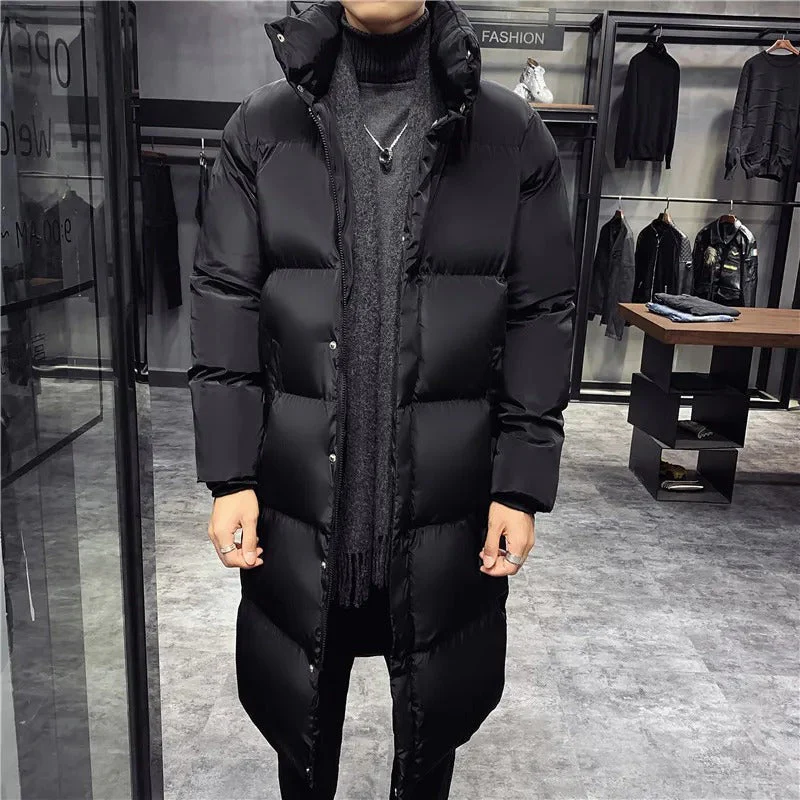 Herren-Pufferjacke in langer Ausführung | klare Volumenstruktur - Image 5