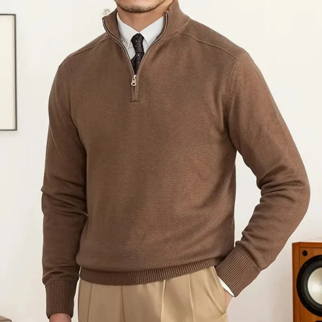 Herren Pullover | Halber Reißverschluss erhöhter Abschluss - Image 2