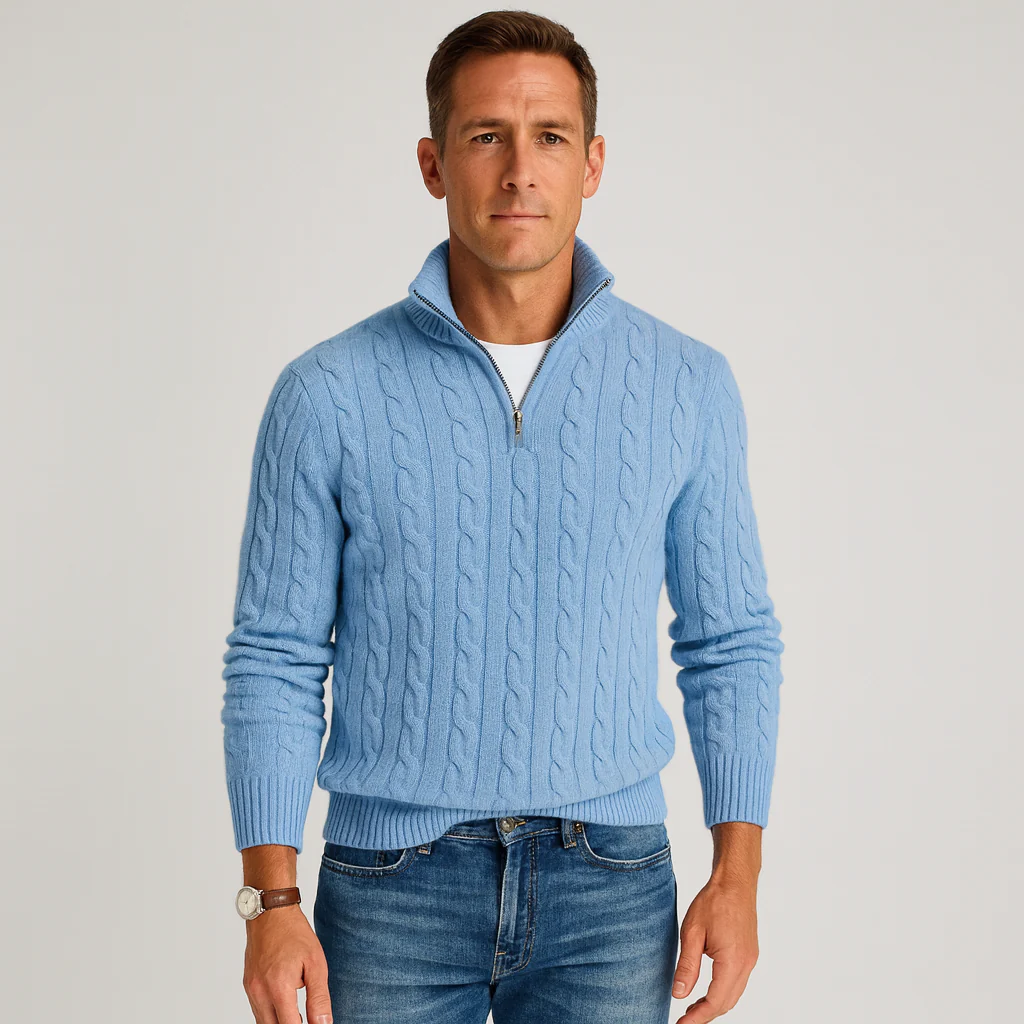Herren Pullover | Stehkragen mit teilweiser Öffnung - Image 15