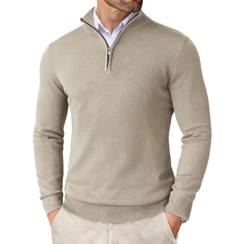 Herren-Pullover mit Halbreißverschluss | strukturierte Ausführung - Image 12