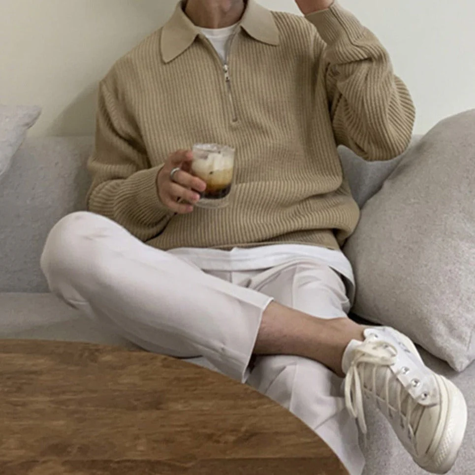 Herren Pullover | Durchgehender Reißverschluss klare Silhouette - Image 5