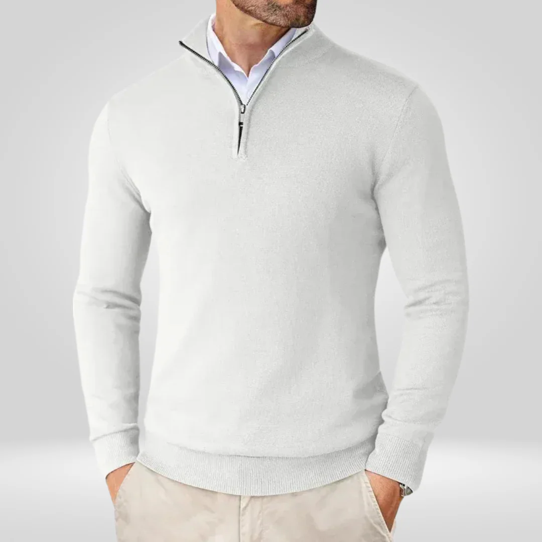 Herren Pullover | Reißverschlusskragen schmale Linienführung - Image 5