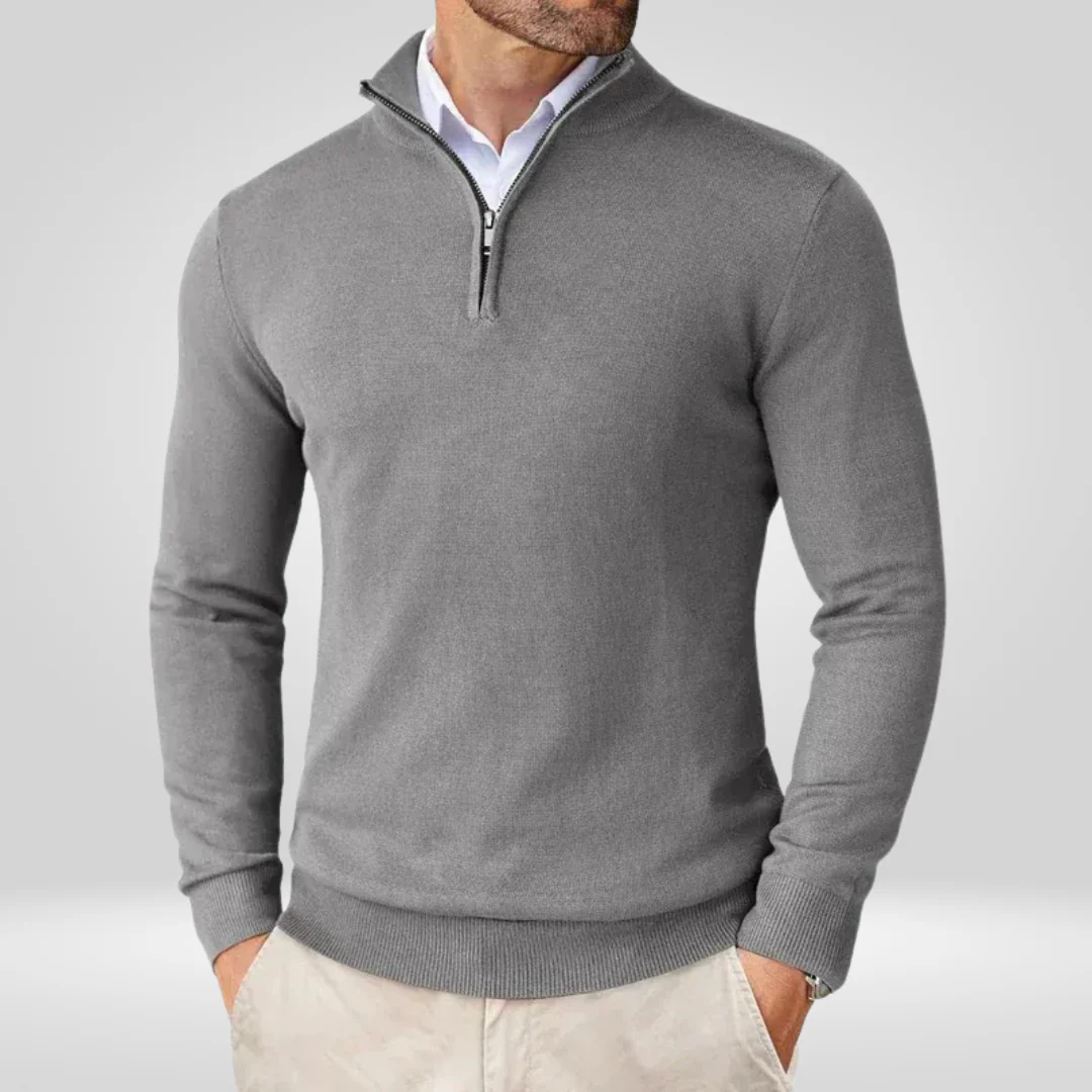 Herren Pullover | Reißverschlusskragen schmale Linienführung - Image 8