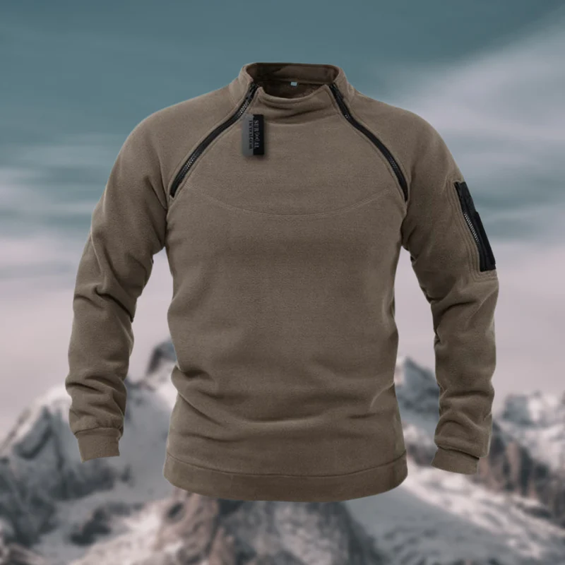 Herren Pullover | mit Schulterreißverschluss und Stehkragen - Image 6