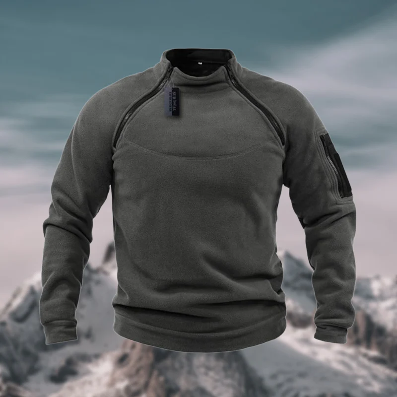 Herren Pullover | mit Schulterreißverschluss und Stehkragen - Image 7