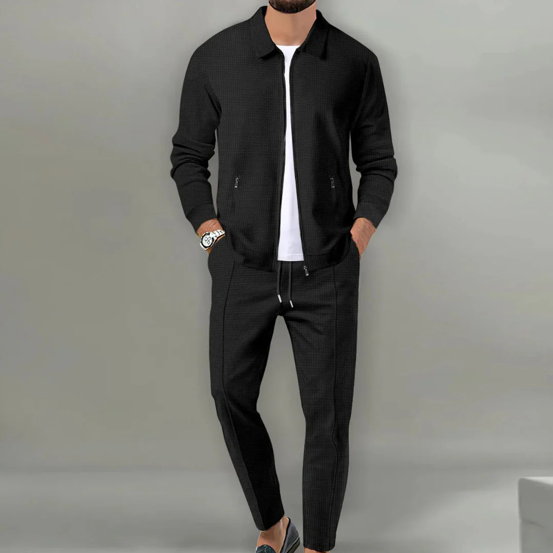 Zweiteiliges Herren-Set | Oberteil und Hose in relaxter Passform - Image 3